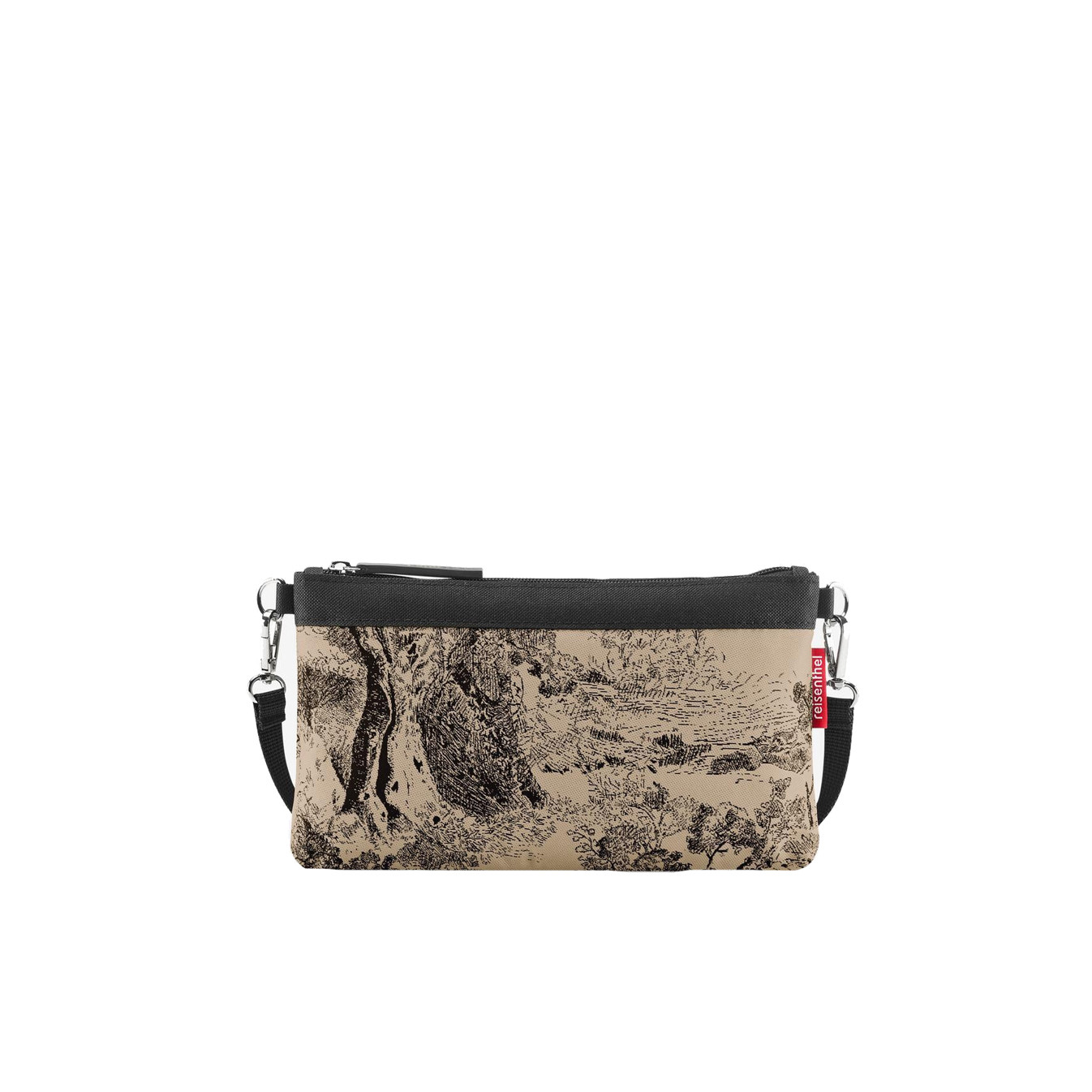 Reisenthel Mini Pouch Crossbody Bag with Jacquard Brown Patterns