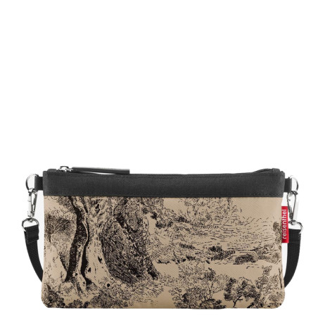 Reisenthel Mini Pouch Crossbody Bag with Jacquard Brown Patterns