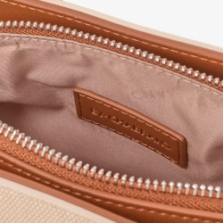 Chabrand Petit Sac à main La Fidéle Toile Canva Margaux 12624 Beige Camel ouvert