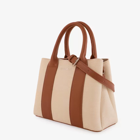 Chabrand Small Handbag La Fidéle Canvas Margaux 12624 Beige Camel