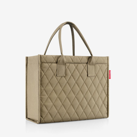 Reisenthel Daily Large Business Bag with Rhombus Olive Shoulder Strap