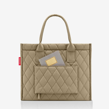 Reisenthel Daily Large Business Bag with Rhombus Olive Shoulder Strap