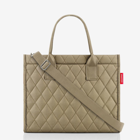 Reisenthel Daily Large Business Bag with Rhombus Olive Shoulder Strap