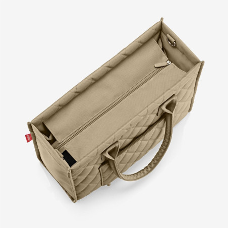Reisenthel Daily Grand Sac Business Avec Bandoulière Rhombus Olive fermeture