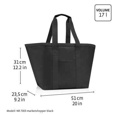 Reisenthel Marketshopper Washable Shopping Bag Black