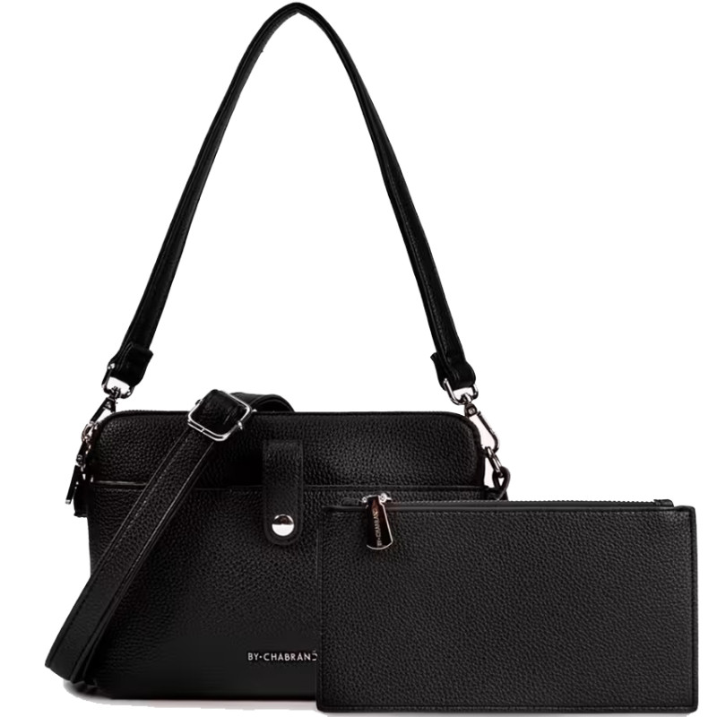 Chabrand Trolley Bag and Louise Pouch 12005 Black