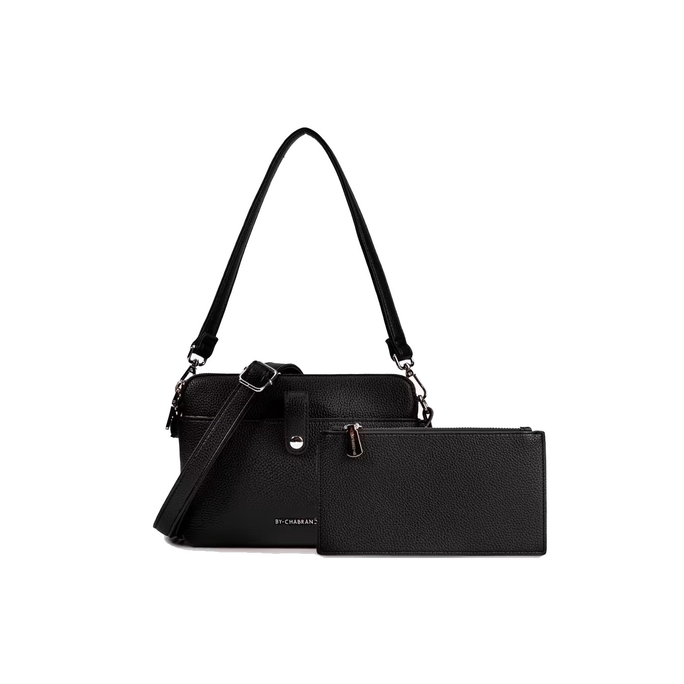 Chabrand Trolley Bag and Louise Pouch 12005 Black