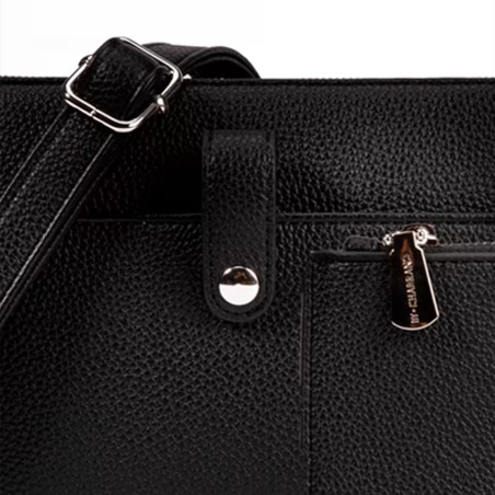 Chabrand Trolley Bag and Louise Pouch 12005 Black