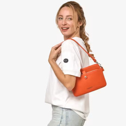 Chabrand Trolley Bag and Louise Pouch 12005 Orange