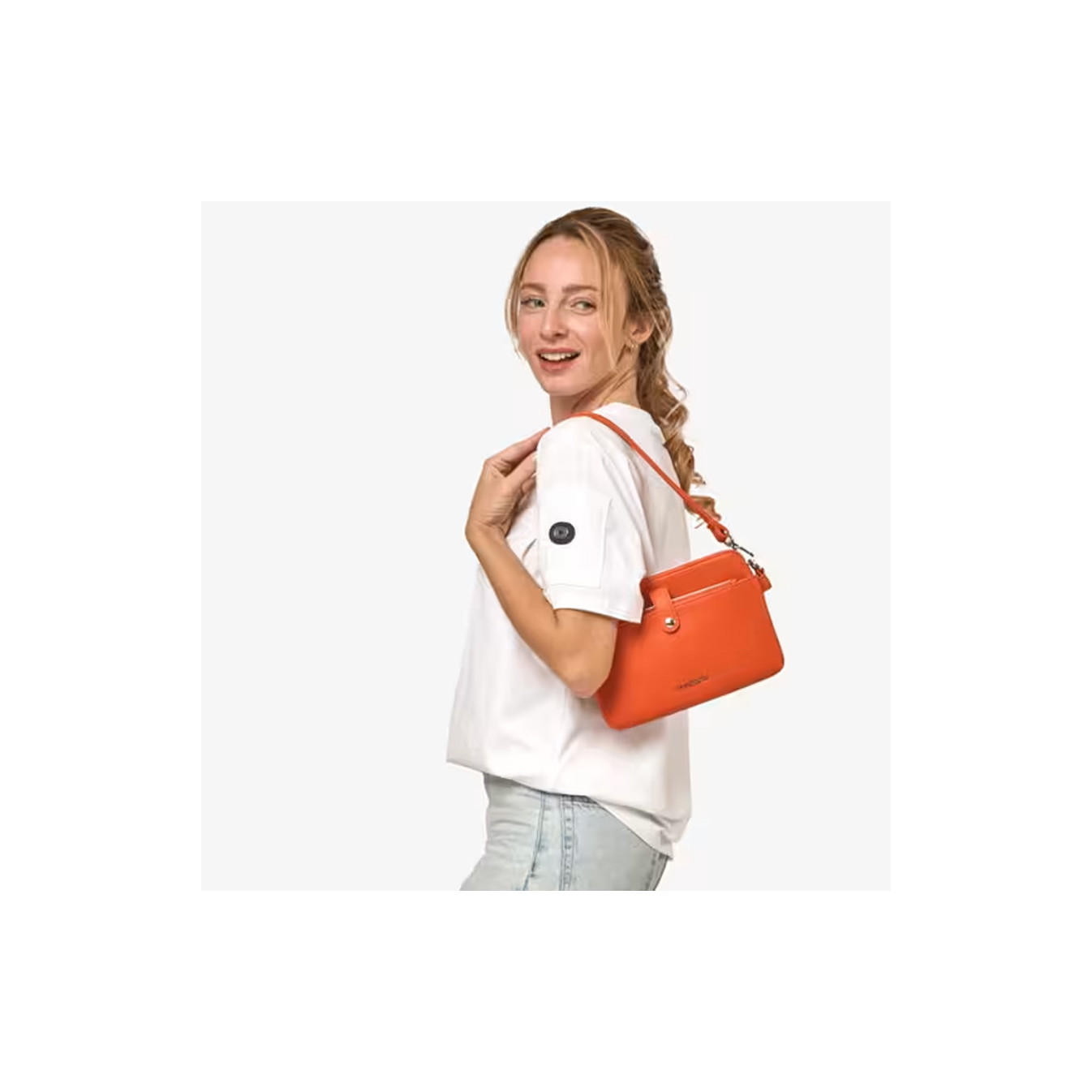 Chabrand Trolley Bag and Louise Pouch 12005 Orange