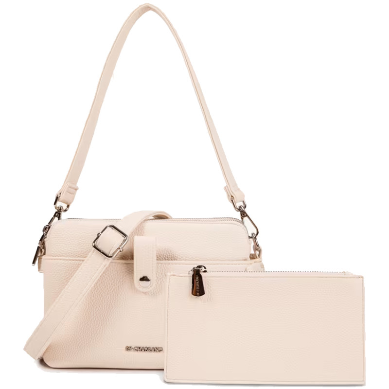 Chabrand Trolley Bag and Louise Pouch 12005 Ecru