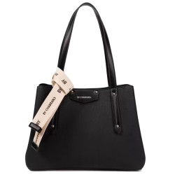Chabrand Margaux Shoulder Bag Canvas Synthetic 11614 Black