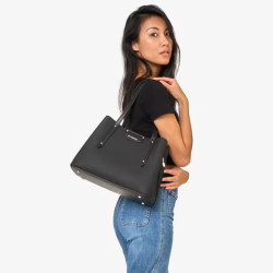 Chabrand Margaux Sac Porté Epaule Toile Canva 11614 Noir