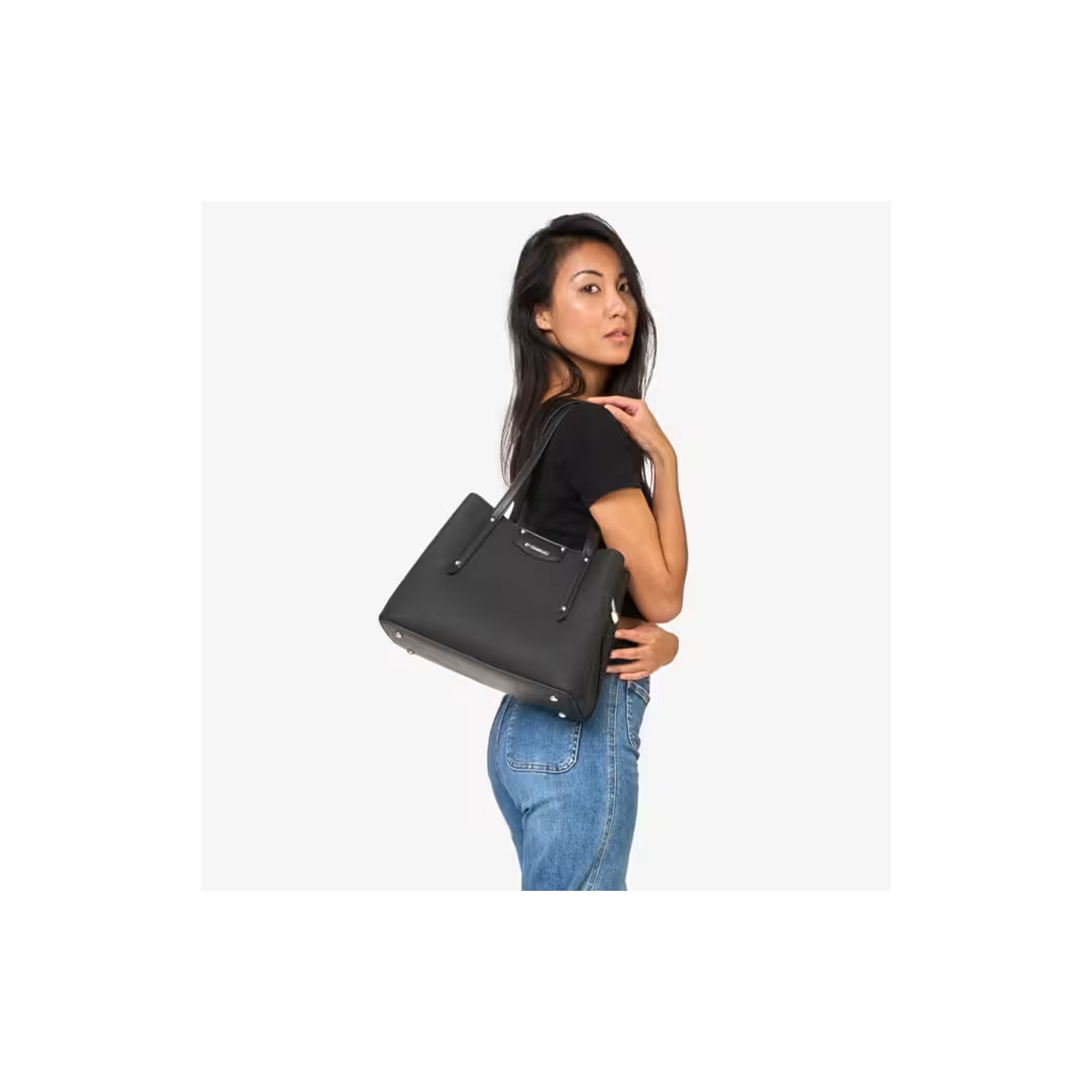 Chabrand Margaux Sac Porté Epaule Toile Canva 11614 Noir