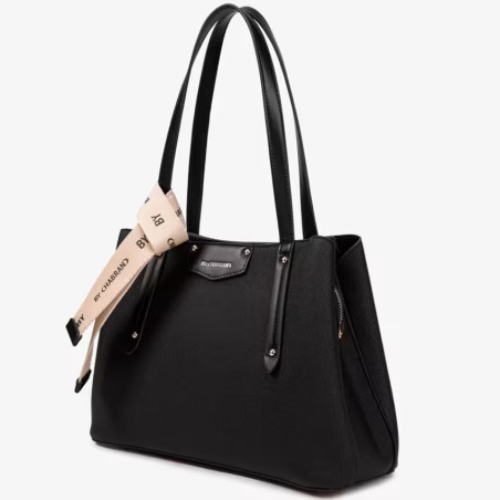 Chabrand Margaux Shoulder Bag Canvas Synthetic 11614 Black
