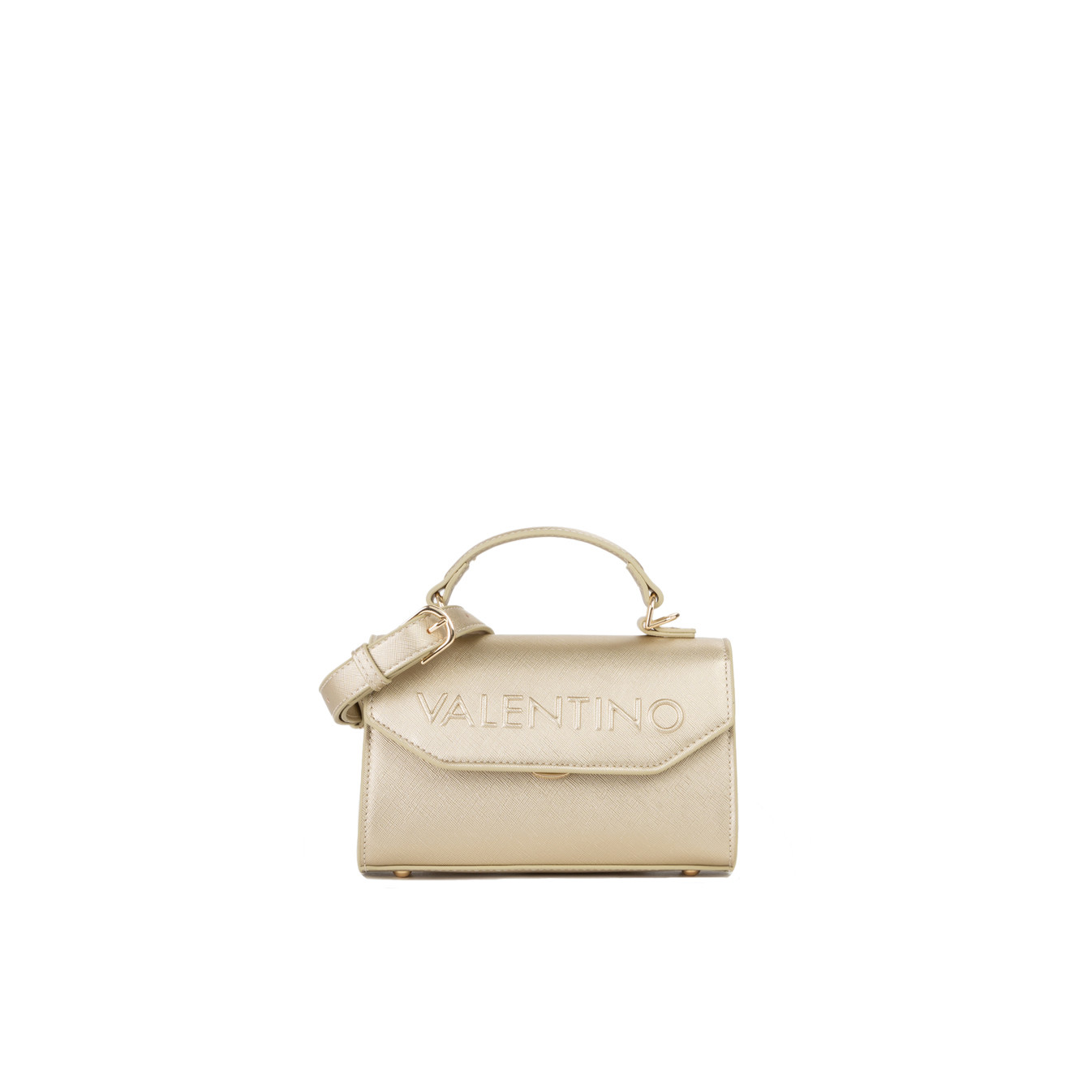 Valentino Pandia Re Small Handbag with Flap in Oro