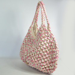 Biba Ari Tote Bag in Crochet ARI1B Fuchsia