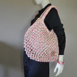 Biba Ari Tote Bag in Crochet ARI1B Fuchsia
