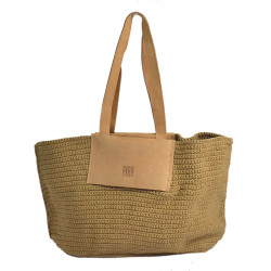 Biba Caledonia Small Tote Bag in Crochet CAL2B Canela