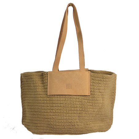 Biba Caledonia Small Tote Bag in Crochet CAL2B Canela