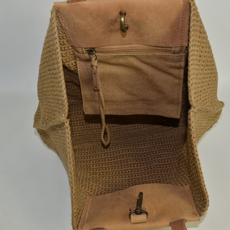 Biba Caledonia Small Tote Bag in Crochet CAL2B Canela