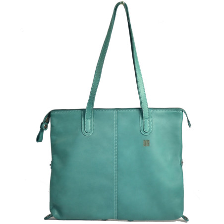 Biba Hooper Modular Shopping Bag in Leather HOP1L Verde Agua