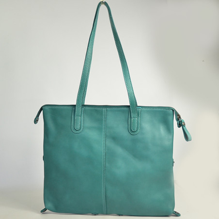 Biba Hooper Modular Shopping Bag in Leather HOP1L Verde Agua