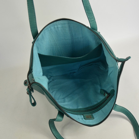Biba Hooper Modular Shopping Bag in Leather HOP1L Verde Agua