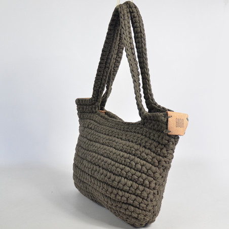 Biba Sabah Woven Cotton Bag SAB1B Anthracite
