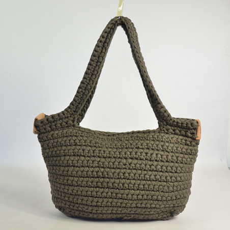 Biba Sabah Woven Cotton Bag SAB1B Anthracite