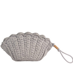 Biba Sunibel Crochet Pouch in Braided Cotton Lavanda