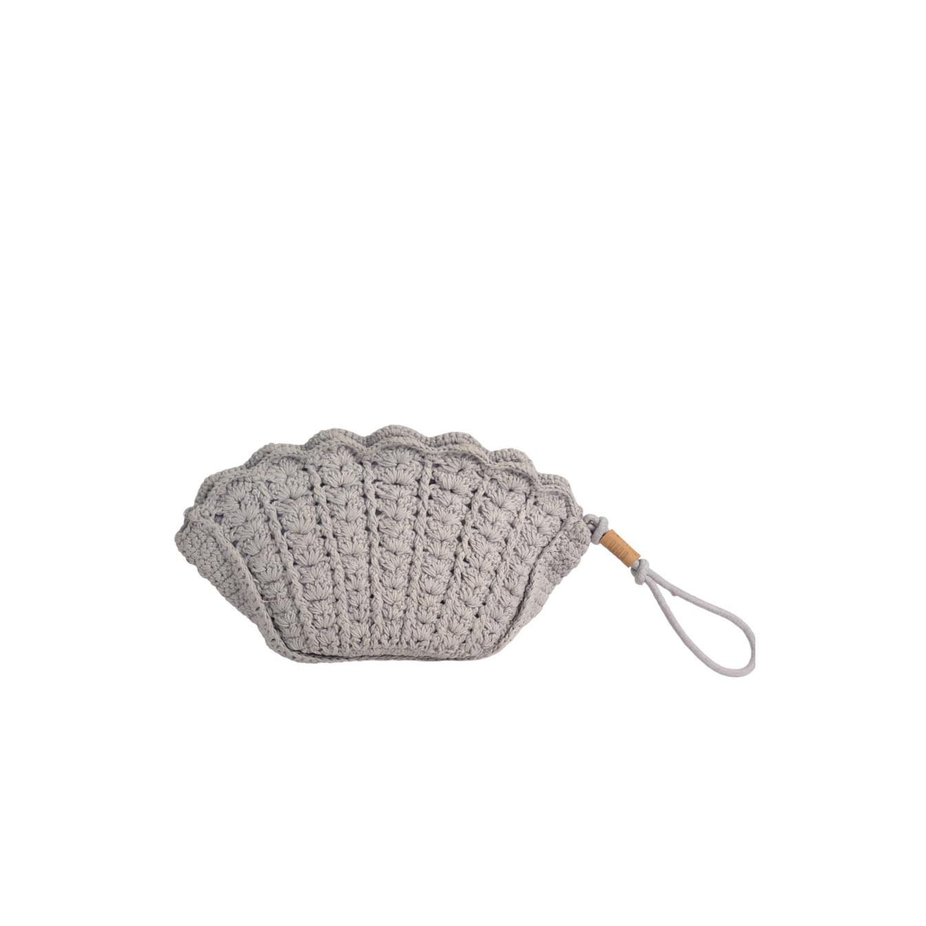 Biba Sunibel Crochet Pouch in Braided Cotton Lavanda