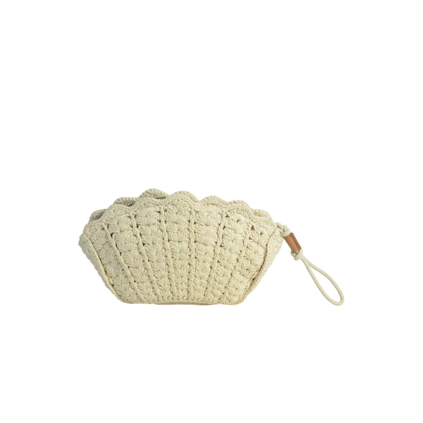 Biba Sunibel Pochette Crochet en Coton Tressé Natural