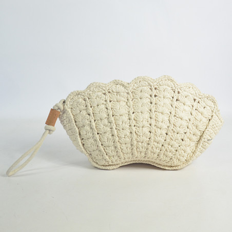 Biba Sunibel Pochette Crochet en Coton Tressé Natural face