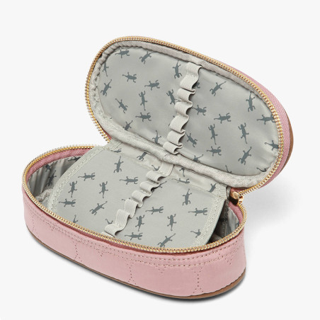 Oval Chameleon Pencil Case Vintage Fantasy Cozy Heart