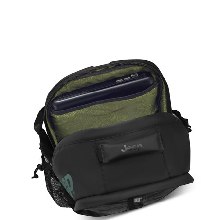 Delsey Jeep Sac A Dos Cabine Compatible Trolley Noir ouvert