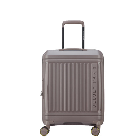Delsey Lutece Valise Cabine S Slim Extensible 4 Roues 55 CM TSA Marron