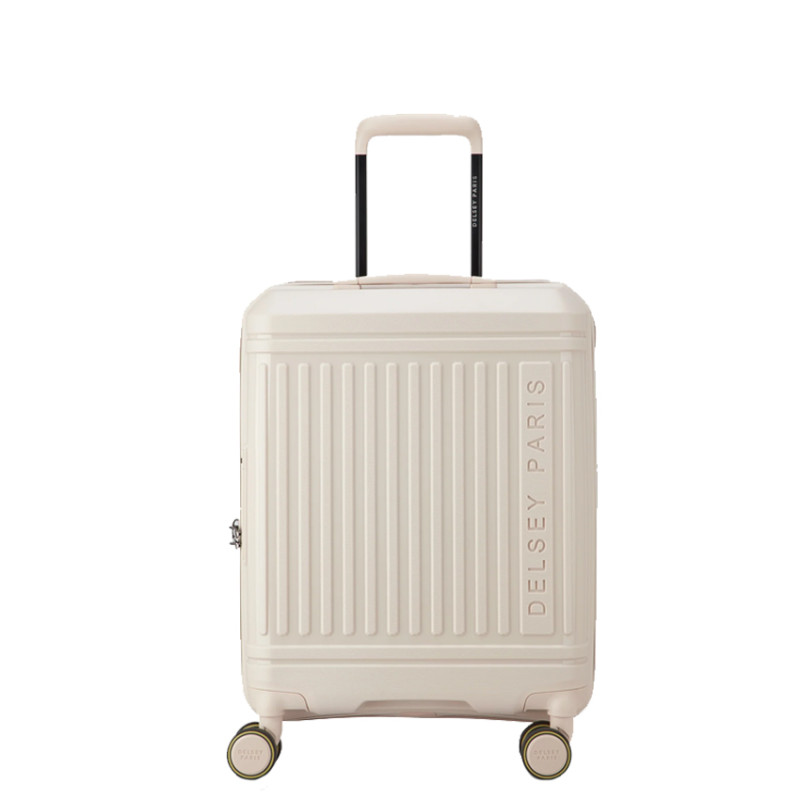 Delsey Lutece Valise Cabine S Slim Extensible 4 Roues 55 CM TSA Beige