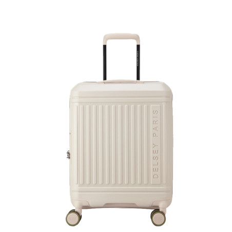Delsey Lutece Valise Cabine S Slim Extensible 4 Roues 55 CM TSA Beige