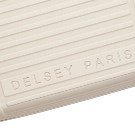 Delsey Lutece Valise Cabine S Slim Extensible 4 Roues 55 CM TSA Beige logo