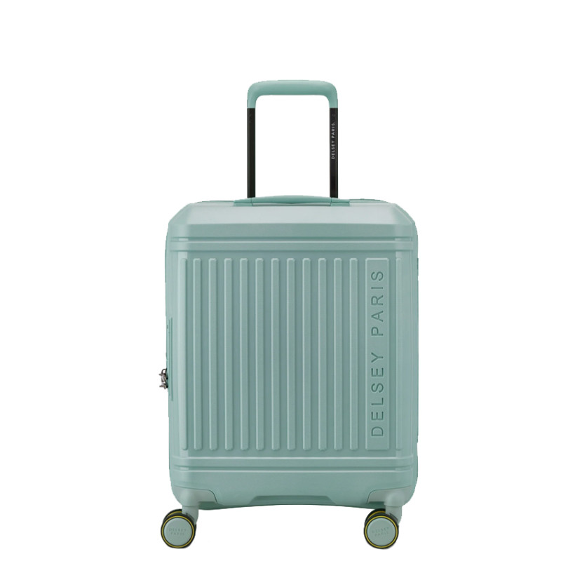 Delsey Lutece Valise Cabine S Slim Extensible 4 Roues 55 CM TSA Vert Sauge