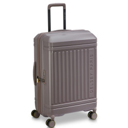 Delsey Lutece Valise Soute Extensible 4 Roues 69 CM TSA Marron côté