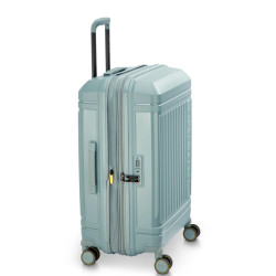Delsey Lutece Valise Soute Extensible 4 Roues 69 CM TSA Vert Sauge côté