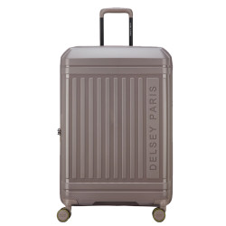 Delsey Lutece Large Expandable 4-Wheel 76 CM TSA Brown Suitcase