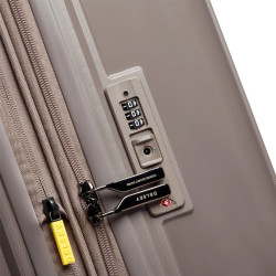 Delsey Lutece Large Expandable 4-Wheel 76 CM TSA Brown Suitcase