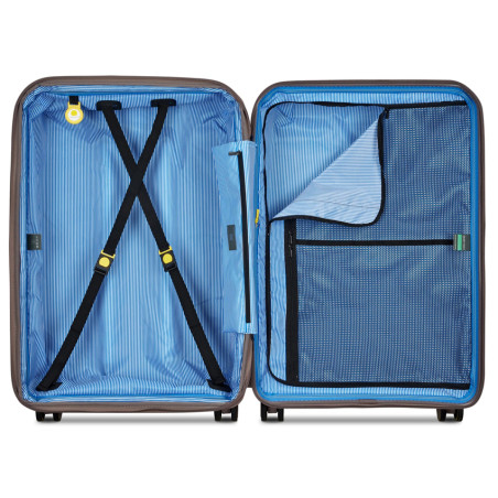 Delsey Lutece Large Expandable 4-Wheel 76 CM TSA Brown Suitcase