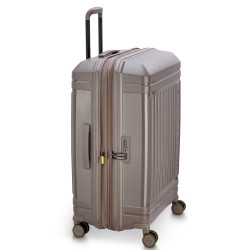 Delsey Lutece Large Expandable 4-Wheel 76 CM TSA Brown Suitcase