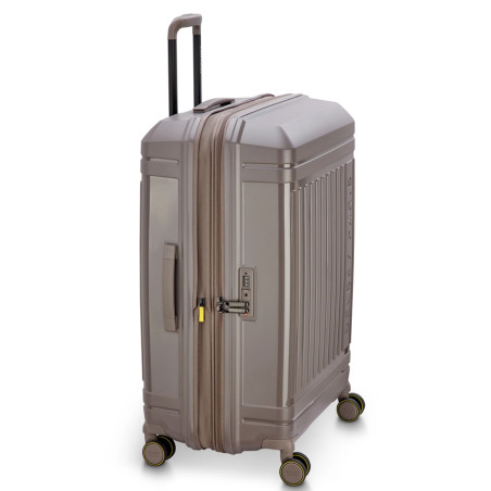 Delsey Lutece Grande Valise Extensible 4 Roues 76 CM TSA Marron extensible