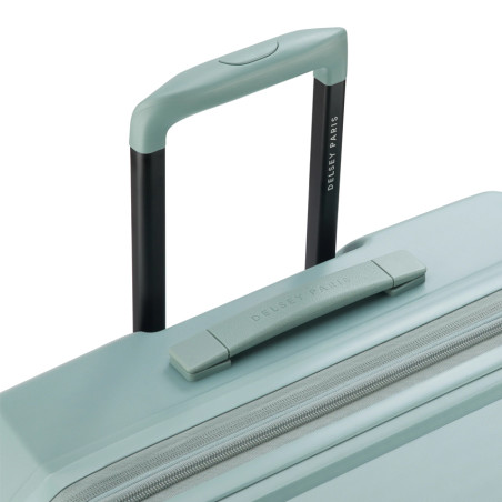 Delsey Lutece Grande Valise Extensible 4 Roues 76 CM TSA Vert Sauge poignée