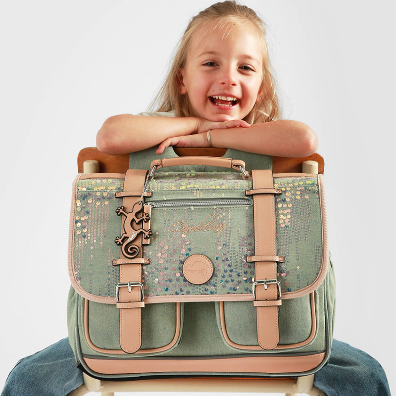 Chameleon Vintage Fantasy Girl 38cm Backpack Holographic Denim